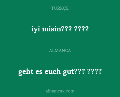 iyi misin??? ???? - geht es euch gut??? ????