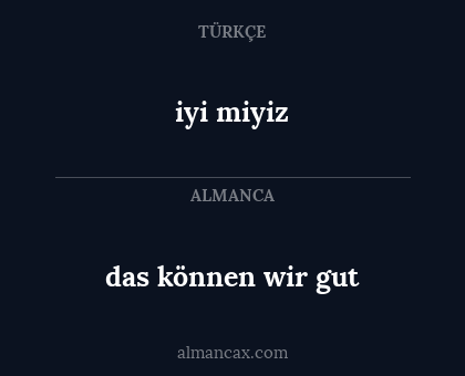 iyi miyiz - das können wir gut