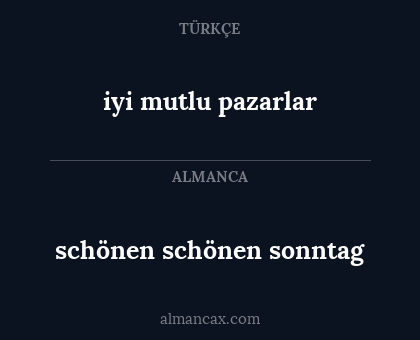 iyi mutlu pazarlar - schönen schönen sonntag