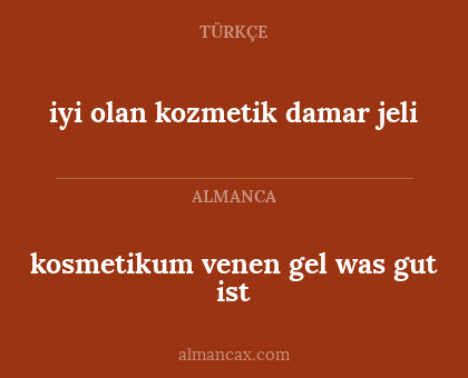 kosmetikum venen gel was gut ist - iyi olan kozmetik damar jeli