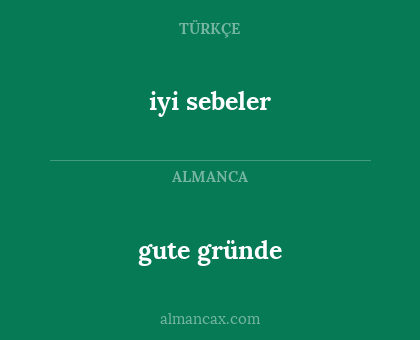 gute gründe - iyi sebeler