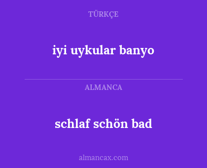 schlaf schön bad - iyi uykular banyo