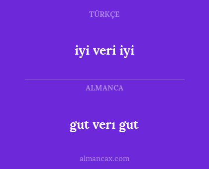 gut verı gut - iyi veri iyi
