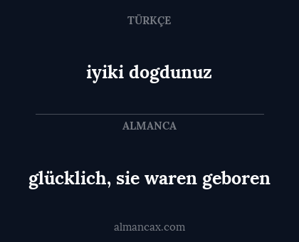 glücklich, sie waren geboren - iyiki dogdunuz