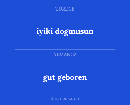 gut geboren - iyiki dogmusun