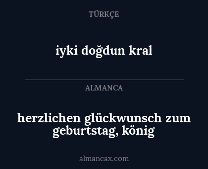 iyki doğdun kral - herzlichen glückwunsch zum geburtstag, könig