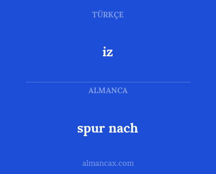 spur nach - iz