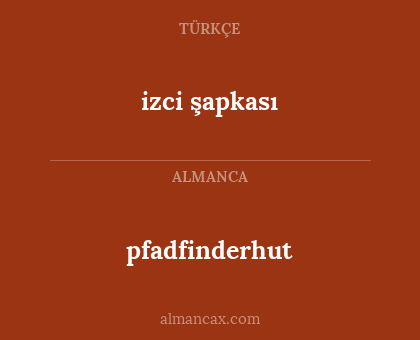 pfadfinderhut - izci şapkası