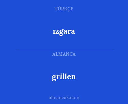 grillen - ızgara