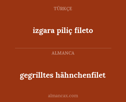 izgara  piliç fileto - gegrilltes hähnchenfilet