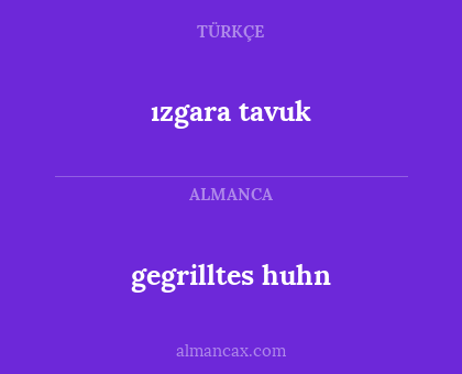 gegrilltes huhn - ızgara tavuk