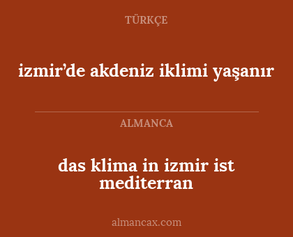das klima in izmir ist mediterran - izmir’de akdeniz iklimi yaşanır