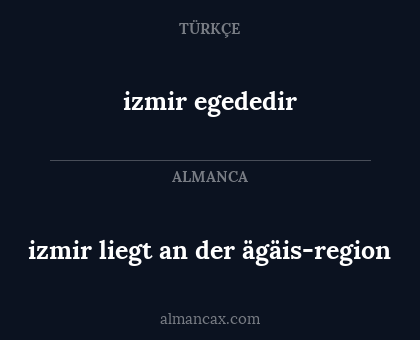 izmir egededir - izmir liegt an der ägäis-region
