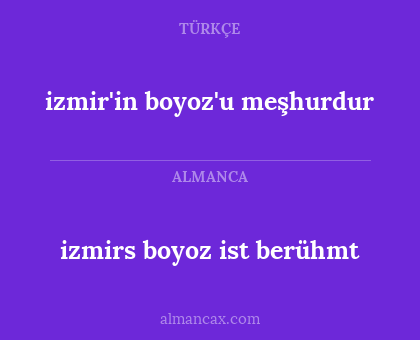 izmirs boyoz ist berühmt - izmir'in boyoz'u meşhurdur