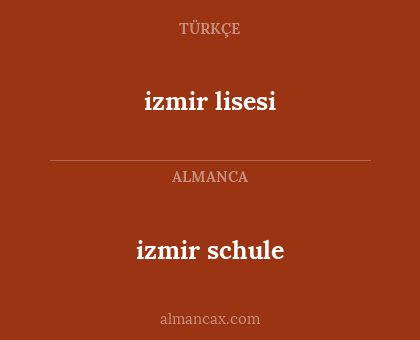izmir schule - izmir lisesi