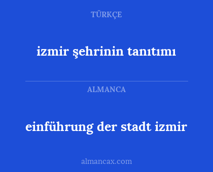 izmir şehrinin tanıtımı - einführung der stadt izmir
