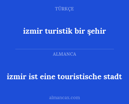 izmir turistik bir şehir - izmir ist eine touristische stadt