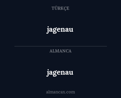jagenau - jagenau