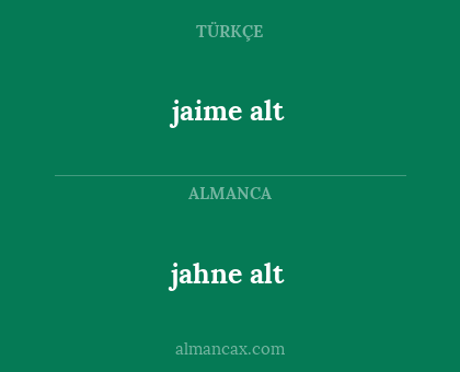 jahne alt - jaime alt