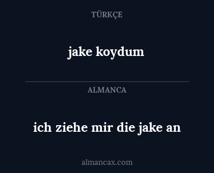 jake koydum - ich ziehe mir die jake an