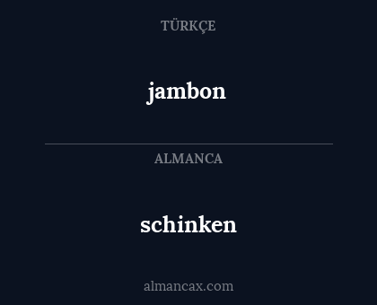 schinken - jambon