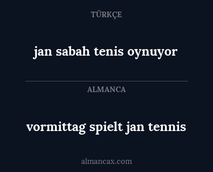 vormittag spielt jan tennis - jan sabah tenis oynuyor