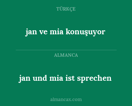 jan ve mia konuşuyor - jan und mia ist sprechen