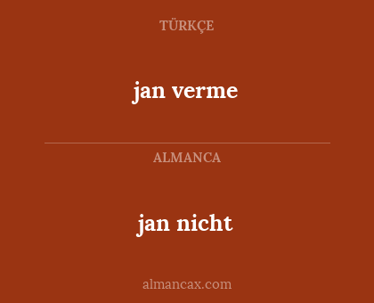 jan nicht - jan verme