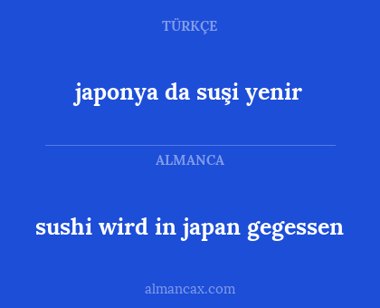 sushi wird in japan gegessen - japonya da suşi yenir
