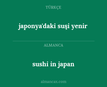 sushi in japan - japonya'daki suşi yenir
