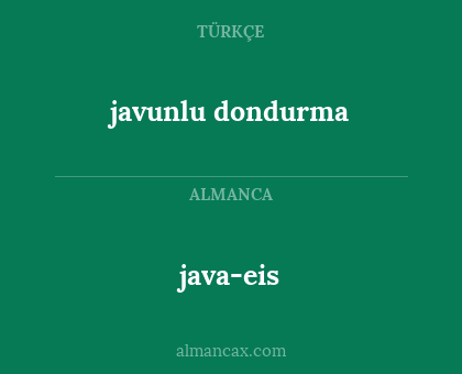 java-eis - javunlu dondurma