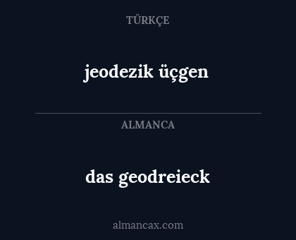 jeodezik üçgen - das geodreieck
