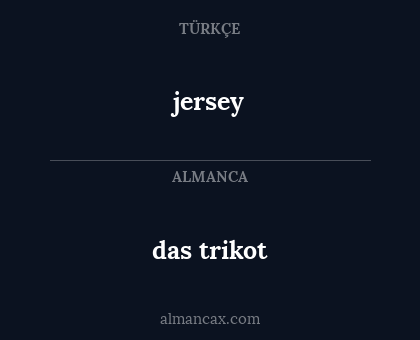 das trikot - jersey