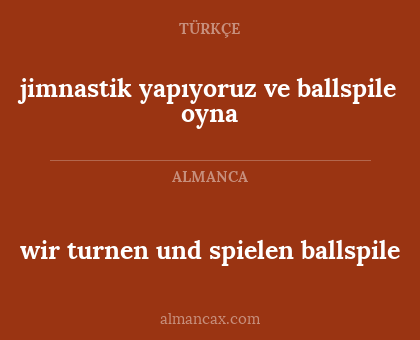 wir turnen und spielen ballspile - jimnastik yapıyoruz ve ballspile oyna