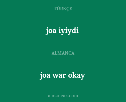 joa war okay - joa iyiydi