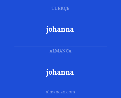 johanna - johanna