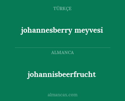 johannesberry meyvesi - johannisbeerfrucht