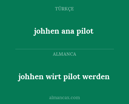 johhen ana pilot - johhen wirt pilot werden
