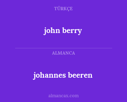 john berry - johannes beeren