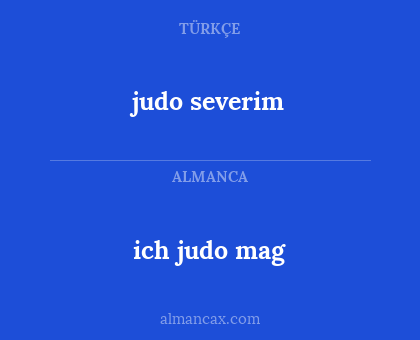 judo severim - ich judo mag