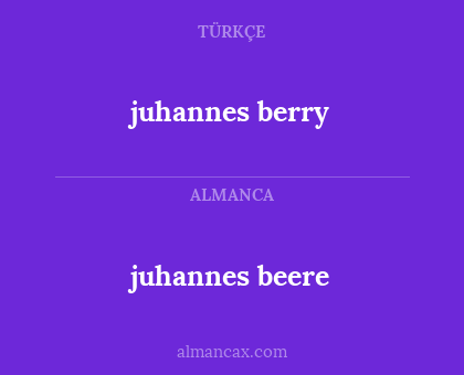 juhannes beere - juhannes berry