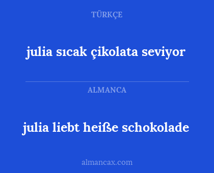 julia liebt heiße schokolade - julia sıcak çikolata seviyor