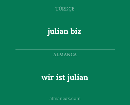 wir ist julian - julian biz