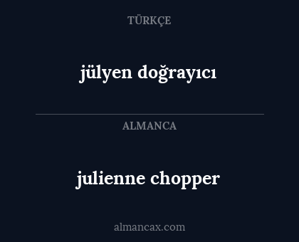 jülyen doğrayıcı - julienne chopper