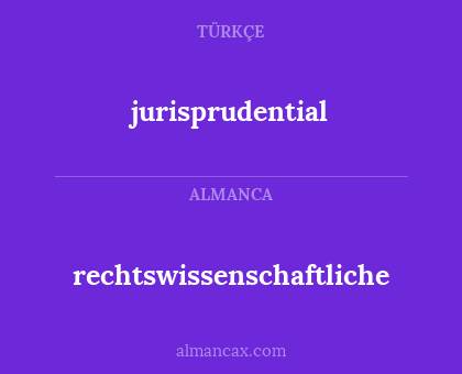 jurisprudential - rechtswissenschaftliche