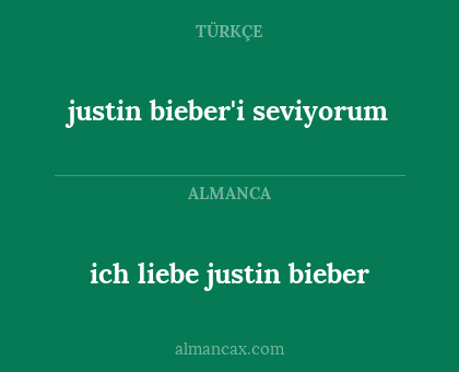 ich liebe justin bieber - justin bieber'i seviyorum