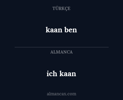 kaan ben - ich kaan