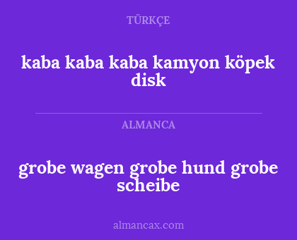 grobe wagen grobe hund grobe scheibe - kaba kaba kaba kamyon köpek disk