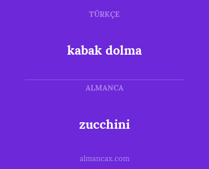 zucchini - kabak dolma