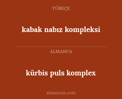 kürbis puls komplex - kabak nabız kompleksi